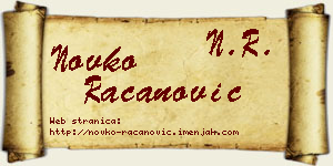 Novko Račanović vizit kartica